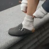 Bosanova Sabots | Sabots plats gris avec boucle