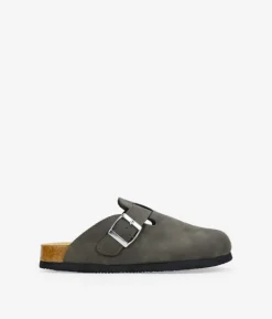 Bosanova Sabots | Sabots plats gris avec boucle