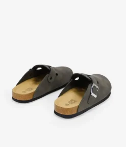 Bosanova Sabots | Sabots plats gris avec boucle