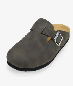 Bosanova Sabots | Sabots plats gris avec boucle