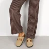 Bosanova Sabots | Sabots plats taupe avec boucle