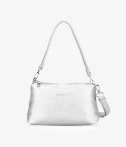 Bosanova Sacs À Bandoulière | Sacs Porté Épaule | Sac à bandoulière argenté avec fermeture éclair