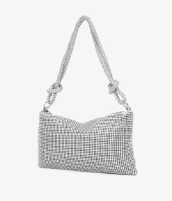 Bosanova Sac Minaudières | Sacs Porté Épaule | Sac à bandoulière avec strass argentés