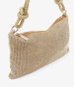 Bosanova Sac Minaudières | Sacs Porté Épaule | Sac à bandoulière avec strass dorés