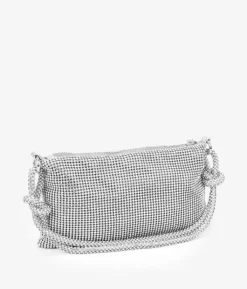 Bosanova Sac Minaudières | Sacs Porté Épaule | Sac à bandoulière avec strass argentés