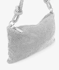 Bosanova Sac Minaudières | Sacs Porté Épaule | Sac à bandoulière avec strass argentés