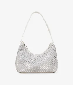 Bosanova Sacs Porté Épaule | Petits Sacs | Sac à bandoulière beige avec strass