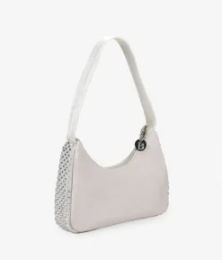 Bosanova Sacs Porté Épaule | Petits Sacs | Sac à bandoulière beige avec strass