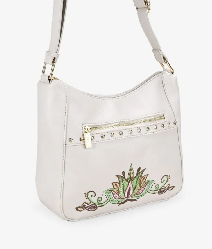 Bosanova Sacs À Bandoulière | Sac à bandoulière beige avec broderie