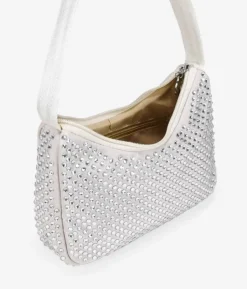 Bosanova Sacs Porté Épaule | Petits Sacs | Sac à bandoulière beige avec strass