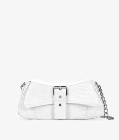 Bosanova Sacs Porté Épaule | Petits Sacs | Sac à bandoulière blanc avec chaîne