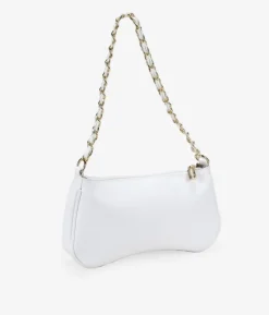 Bosanova Sac Minaudières | Sacs Porté Épaule | Sac à bandoulière blanc avec chaîne