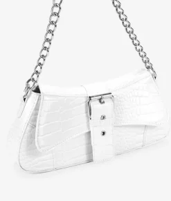 Bosanova Sacs Porté Épaule | Petits Sacs | Sac à bandoulière blanc avec chaîne