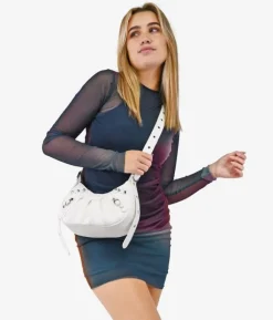 Bosanova Sacs À Bandoulière | Petits Sacs | Sac à bandoulière blanc avec clous