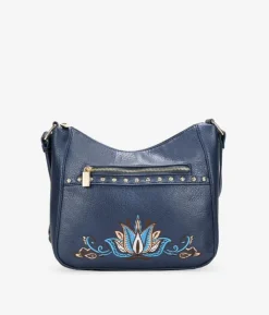 Bosanova Sacs À Bandoulière | Sac à bandoulière bleu avec broderie