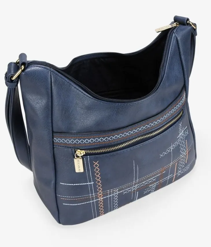 Bosanova Sacs À Bandoulière | Sac à bandoulière bleu avec broderie