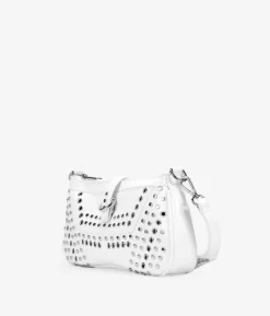 Bosanova Sacs Porté Épaule | Petits Sacs | Sac à bandoulière clouté blanc