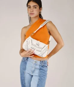 Bosanova Sacs Porté Épaule | Petits Sacs | Sac à bandoulière clouté blanc