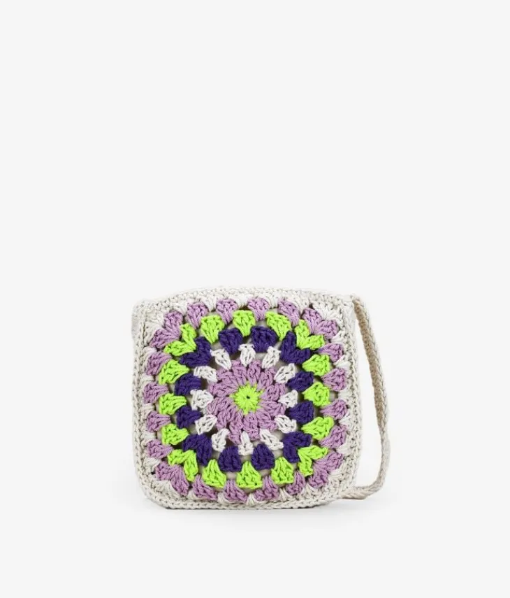 Bosanova Sacs À Bandoulière | Sacs Raphia Et Crochet | Sac à bandoulière en crochet lilas