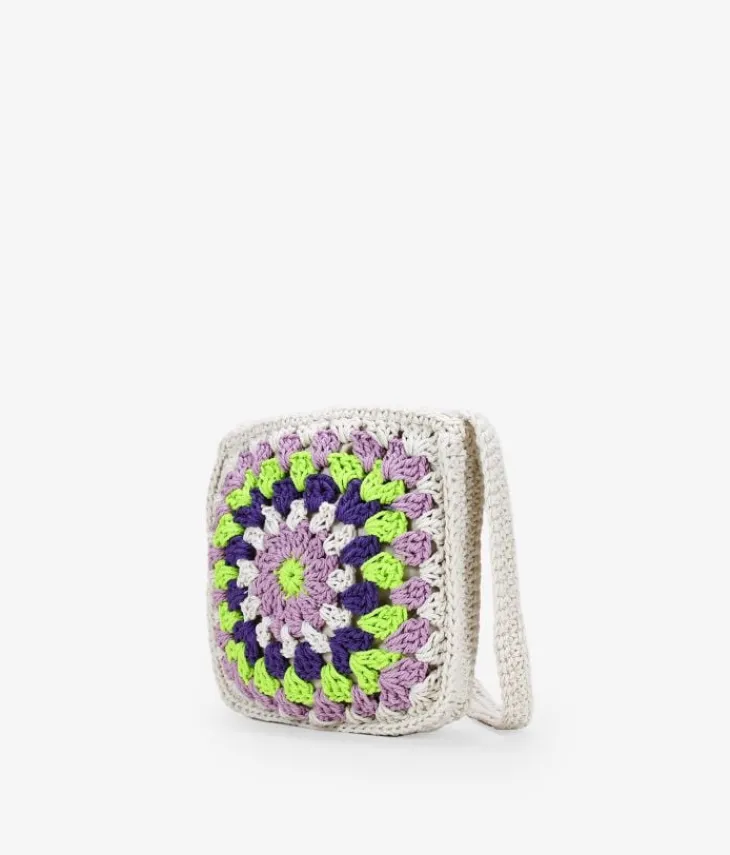 Bosanova Sacs À Bandoulière | Sacs Raphia Et Crochet | Sac à bandoulière en crochet lilas