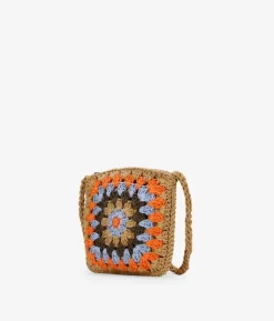 Bosanova Sacs À Bandoulière | Sacs Raphia Et Crochet | Sac à bandoulière en crochet marron