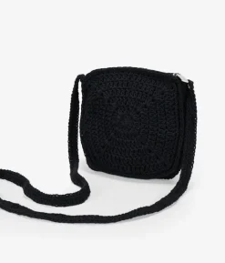 Bosanova Petits Sacs | Sacs Raphia Et Crochet | Sac à bandoulière en crochet noir