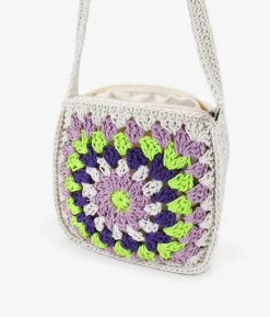 Bosanova Sacs À Bandoulière | Sacs Raphia Et Crochet | Sac à bandoulière en crochet lilas