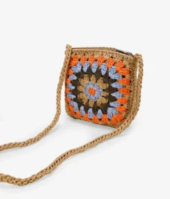 Bosanova Sacs À Bandoulière | Sacs Raphia Et Crochet | Sac à bandoulière en crochet marron