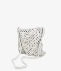 Bosanova Sacs Raphia Et Crochet | Petits Sacs | Sac à bandoulière en crochet blanc
