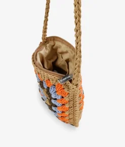 Bosanova Sacs À Bandoulière | Sacs Raphia Et Crochet | Sac à bandoulière en crochet marron