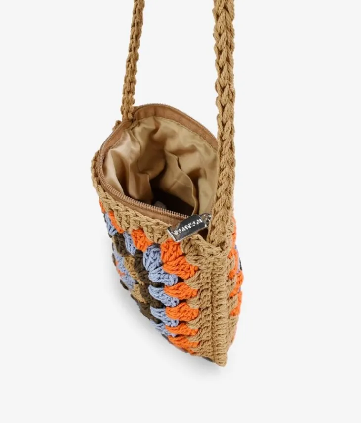 Bosanova Sacs À Bandoulière | Sacs Raphia Et Crochet | Sac à bandoulière en crochet marron