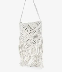 Bosanova Sacs Raphia Et Crochet | Petits Sacs | Sac à bandoulière en crochet blanc