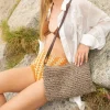Bosanova Sacs À Bandoulière | Sacs Raphia Et Crochet | Sac à bandoulière en raphia marron