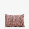 Bosanova Sacs Raphia Et Crochet | Sac à bandoulière en raphia rose