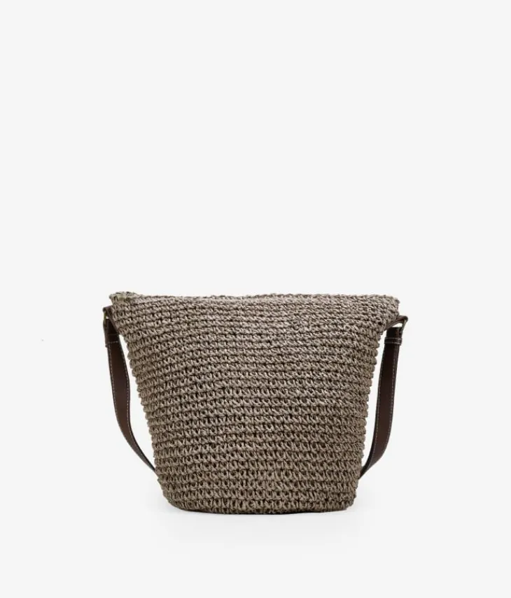 Bosanova Sacs À Bandoulière | Sacs Raphia Et Crochet | Sac à bandoulière en raphia marron