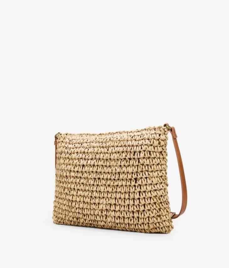 Bosanova Sacs À Bandoulière | Sacs Raphia Et Crochet | Sac à bandoulière en raphia marron clair