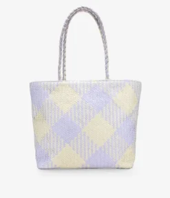 Bosanova Sacs Shopper | Sacs Raphia Et Crochet | Sac à bandoulière en raphia lilas