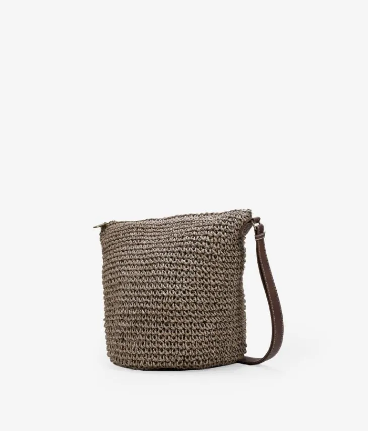 Bosanova Sacs À Bandoulière | Sacs Raphia Et Crochet | Sac à bandoulière en raphia marron