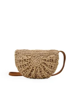 Bosanova Sacs À Bandoulière | Sacs Raphia Et Crochet | Sac à bandoulière en raphia camel