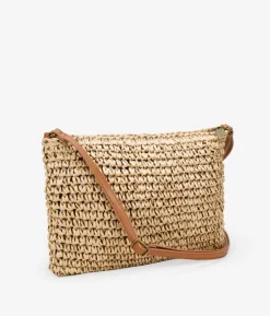 Bosanova Sacs À Bandoulière | Sacs Raphia Et Crochet | Sac à bandoulière en raphia marron clair