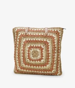 Bosanova Sacs Porté Épaule | Bolsos De Playa | Sac à bandoulière en raphia marron
