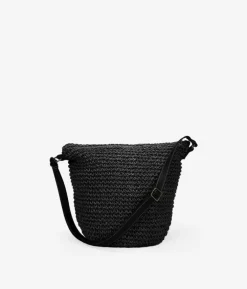 Bosanova Sacs À Bandoulière | Sacs Raphia Et Crochet | Sac à bandoulière en raphia noir