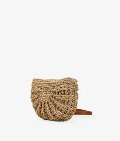 Bosanova Sacs À Bandoulière | Sacs Raphia Et Crochet | Sac à bandoulière en raphia camel