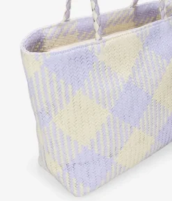 Bosanova Sacs Shopper | Sacs Raphia Et Crochet | Sac à bandoulière en raphia lilas