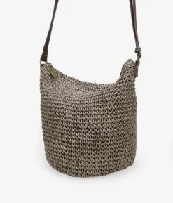 Bosanova Sacs À Bandoulière | Sacs Raphia Et Crochet | Sac à bandoulière en raphia marron