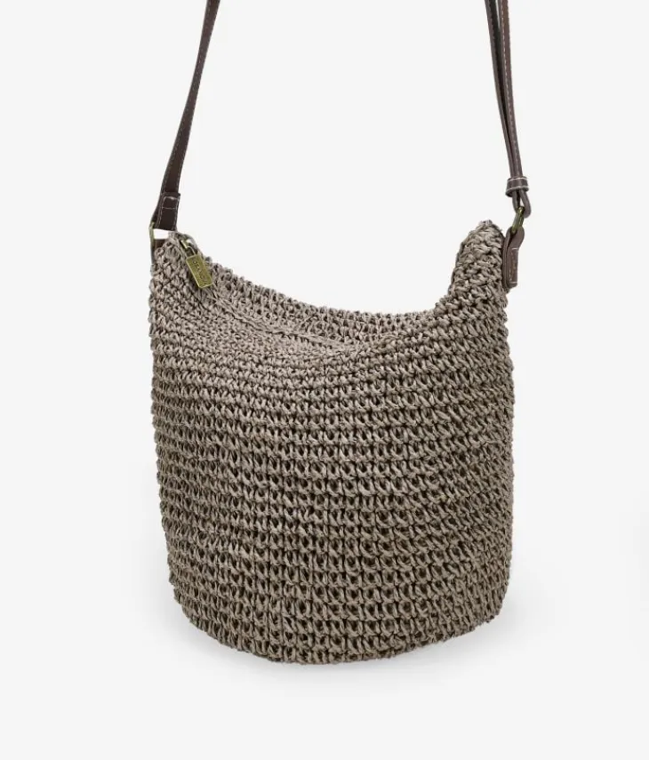 Bosanova Sacs À Bandoulière | Sacs Raphia Et Crochet | Sac à bandoulière en raphia marron