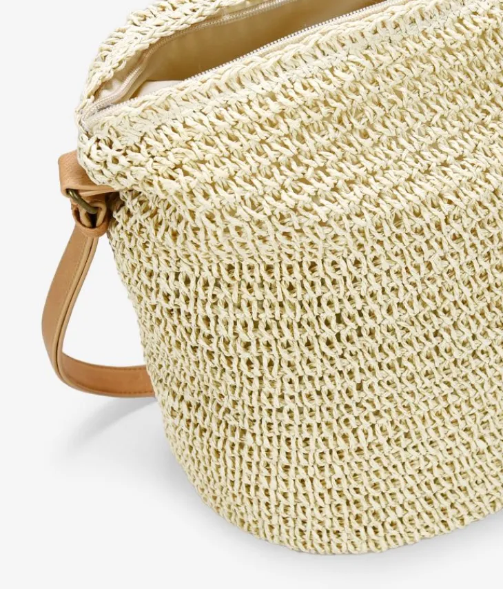 Bosanova Sacs À Bandoulière | Sacs Raphia Et Crochet | Sac à bandoulière en raphia beige