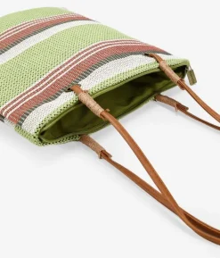 Bosanova Sacs Shopper | Sacs Raphia Et Crochet | Sac à bandoulière en raphia vert