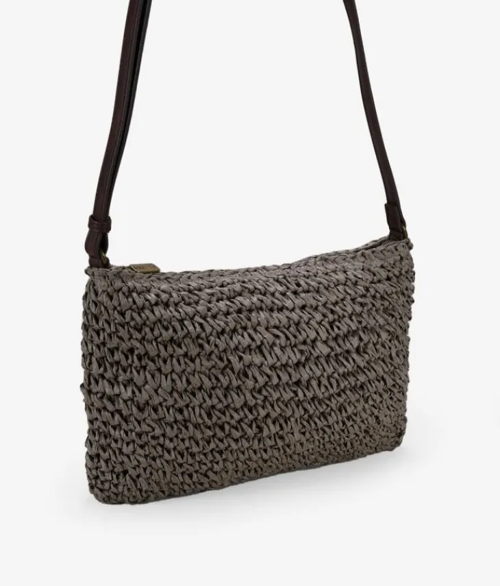 Bosanova Sacs À Bandoulière | Sacs Raphia Et Crochet | Sac à bandoulière en raphia marron