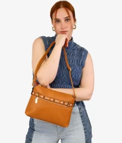Bosanova Sacs À Bandoulière | Sac à bandoulière marron avec double fermeture éclair